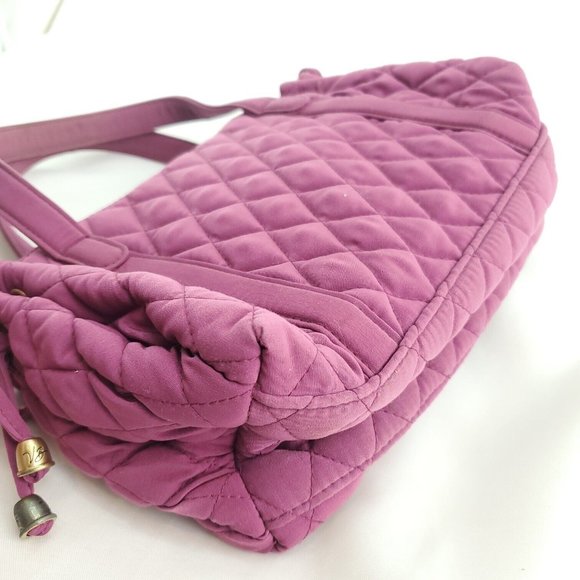 Vera Bradley Womens Violet Quilted Double Strap Magnetic Handbag Size Small - Picture 5 of 12